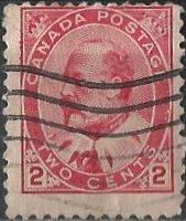 Canada 90 (used) 2c Edward VII, carmine (1903)