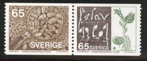 SWEDEN Scott 1161-1162 = 1162a MNH** 1976 seed pair set