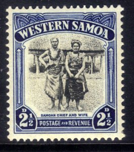 Samoa 1935 KGV 2 1/2d Chief and Wife Umm SG 183 ( F1262 )