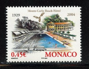 Monaco 2346 MNH, Monte Carlo Beach Hotel 75th. Anniv. Issue from 2004.