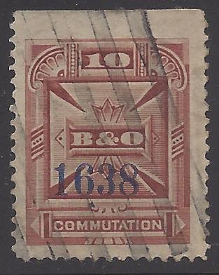 3T3 10c Baltimore & Ohio Telegraph Co. 1885 Used