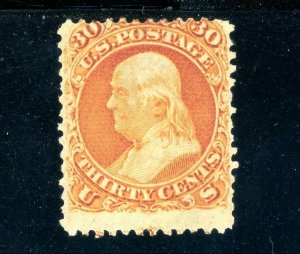 Scott 71 OG MH VF US 1861 Franklin SCV $2,750