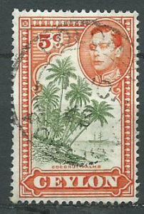 Ceylon George VI  SG 387f perf 13 1/2  Used