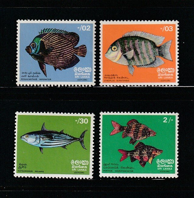 Sri Lanka 473-476 Set MH Fish