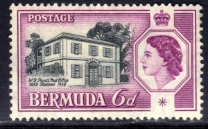 Bermuda 1959 QE2 6d Perots Post Office MNG SG 156 ( L207 )