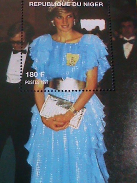 NIGER STAMP 1997 PRINCESS OF WALES-LADY DIANA-REMEMBER ALWAYS-MNH S/S  EST, $4