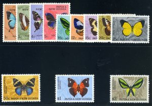 Papua New Guinea 1966 QEII Butterflies set complete superb MNH. SG 82-92.