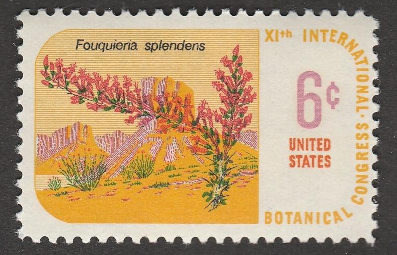 US 1378 Botanical Congress Ocotillo Southwest 6c single (1 stamp) MNH 1969
