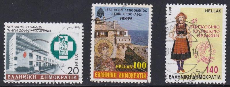 Greece # 1899-1901, Various Commemoratives, Used 
