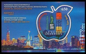 2016 Armenia 964/B74 World Stamp Show in New York