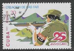 CUBA 1981 20c Marksman Revolution Anniversary Issue Sc 2455 CTO Used