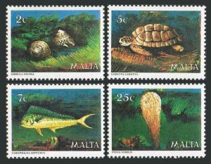 Malta 563-566,MNH.Michel 599-602. Marine life 1979.Fish,Shell,Turtle.