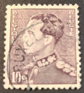 BE - S#307 - U-VF - 10 f - 1951 - King Leopold III - Brown Violet