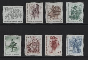 Germany  Berlin   #9N267-9N274  MNH  1969  19th century Berliners