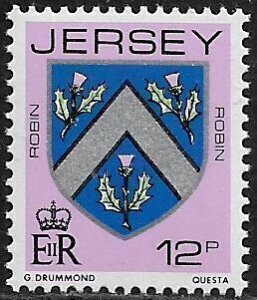 Jersey #258b Mint Never Hinged Stamp - Coat of Arms - Robin