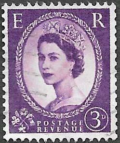 Great Britain Scott 358 - Elizabeth II - Single - Used - 1960