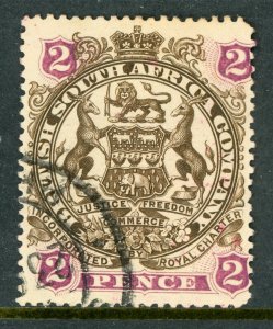 Southern Rhodesia 1897 British South Africa QV 2d SG #68 VFU A510