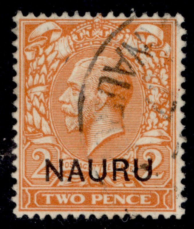 NAURU GV SG4, 2d orange, FINE USED. Cat £13. 