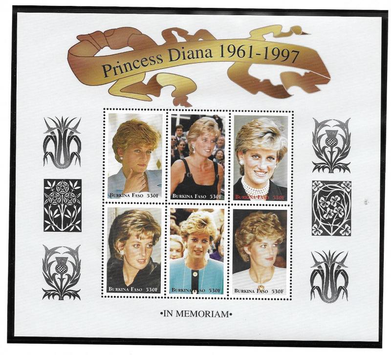 Burkina Faso Scott 1092  MNH  Princess Diana