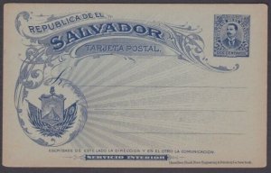 SALVADOR 1897 2c postcard unused...........................................a3158