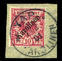 German Colonies, Caroline Islands #3a (Mi.3I) Cat€160, 1899 10pf carmine, 4...