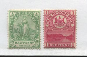 Cape of Good Hope 1898-1900  1/2d and 1d mint o.g. hinged