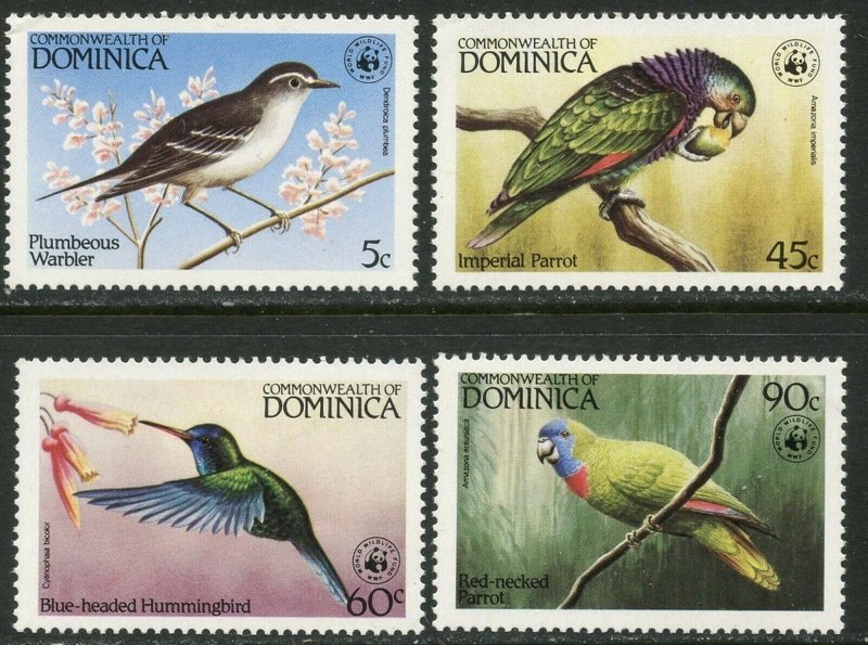 DOMINICA Sc#827-830 1984 Local Birds Complete Set OG Mint NH