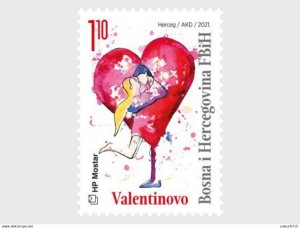 Bosnia and Herzegovina 2021 MNH** Stamps - HP Mostar, Valentine's Day