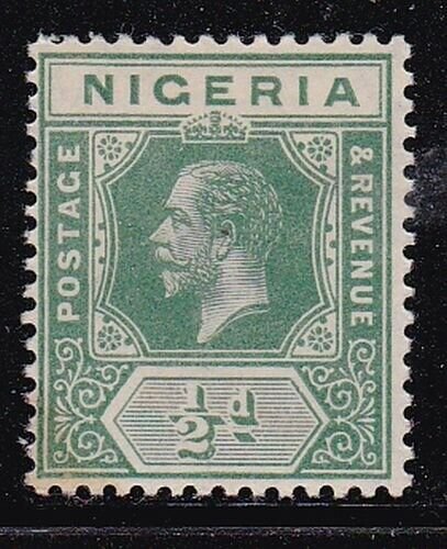 Album Treasures Nigeria Scott # 1  1/2p  George V   Mint Hinged