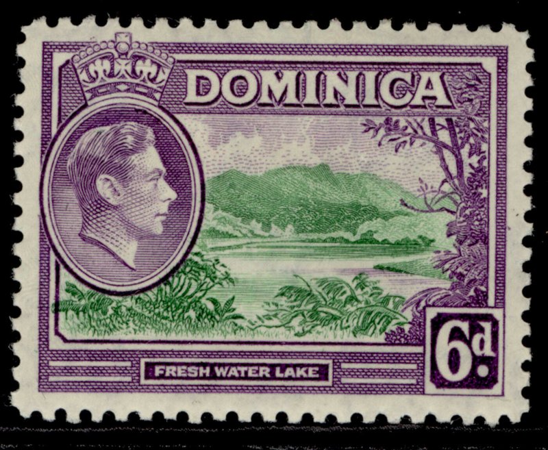 DOMINICA GVI SG105, 6d emerald green & violet, M MINT. 