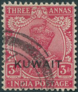 Kuwait 1929 3a carmine SG21 used