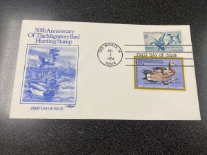 RW51 Widgeons $7.50 Duck Stamp First Day Of Issued- ArtMaster Cover