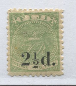 Fiji QV 1891  2  1/2d on 2d mint o.g. hinged