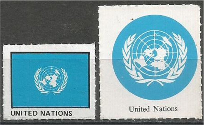 UNITED NATIONS mint, Flag and Coat of Arms (no gum)