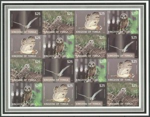 Uu0655 2012 Kingdom Of Tonga Fauna Birds Owls Michel 440 Euro 1Sh Mnh