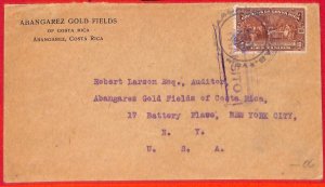 aa3621 - COSTA  RICA   - POSTAL HISTORY - COVER from ABANGARES to the USA 1925