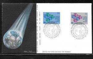 United Nations NY 318-319 Women's Decade WFUNA Cachet FDC First Day Cover