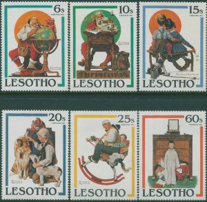 Lesotho 1981 SG455-460 Christmas paintings set MNH