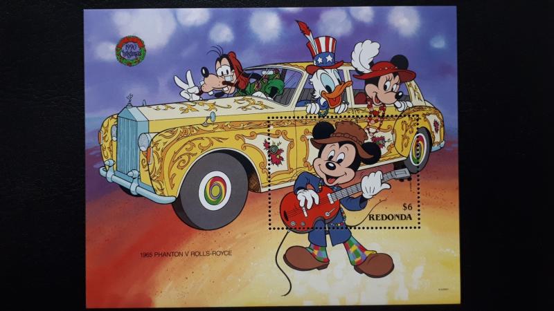 Disney - Redonda 1990. - Christmas ** MNH Block/2