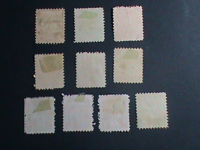 ​CUBA-1939 10 OVER 80 YEARS OLD CUBA FAMOUS USED STAMPS-SET-VERY FINE