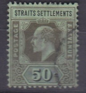 1906 -1911 Straits Settlement King Edward VII 50c used