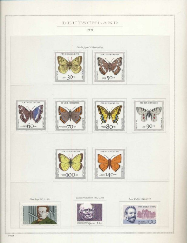 Germany 1990/91 MNH On 16 Pages(Apprx 130 Items)W3476AAA