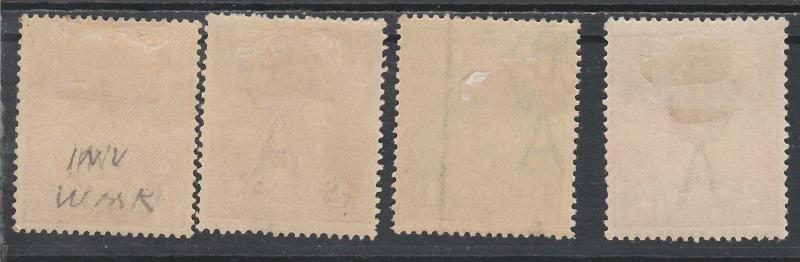 AUSTRALIA 1918 KGV RANGE TO 2D SINGLE WMK INC 1/2D INVERTED 