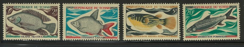 Chad Scott 218-221 MNH! Fish!