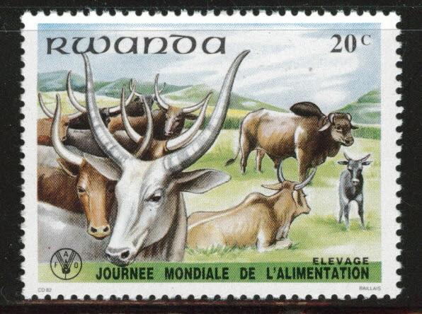 RWANDA Scott 1075 MH* stamp