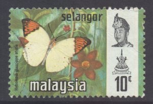 Malaya Selangor Scott 132 - SG150, 1971 Butterflies 10c used