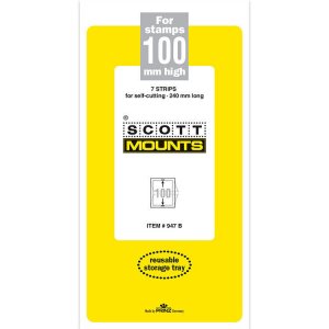 Scott/Prinz Pre-Cut Strips 240mm Long Stamp Mounts 240x100 #947 Black