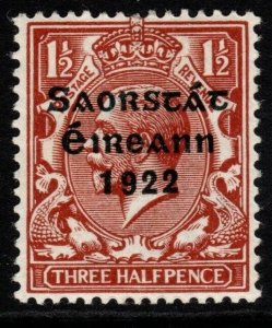 IRELAND SG54 1922 1½d RED-BROWN MTD MINT