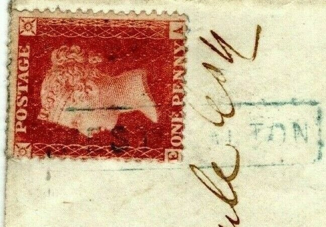 GB Scotland Cover Blue *WEST SALTON* Scots Local RARE Tranent 1d Red 1858 PD213 