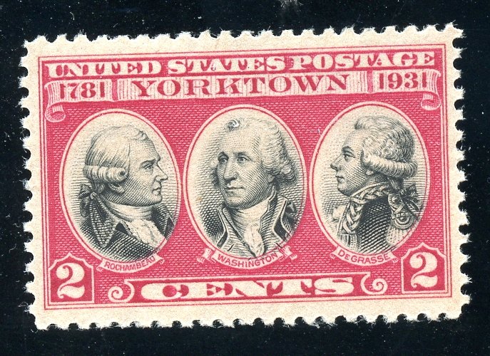 US 703 Rochambeau, Washington, Degrasse Yorktown MNH-VF